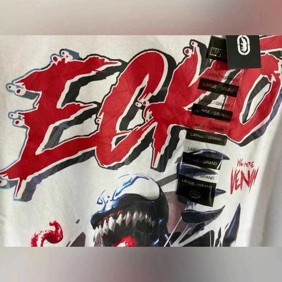 Marvel x Ecko - Venom - Large  White T Shirt - BNWT 👽🖤🐜🕷️ - Picture 6 of 7
